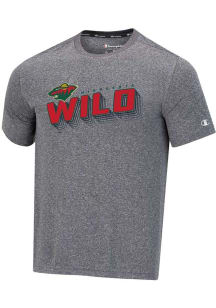 Champion Minnesota Wild Grey Heathered Impact Short Sleeve T Shirt