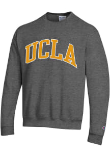Champion UCLA Bruins Mens Charcoal Arch Name Long Sleeve Crew Sweatshirt