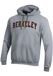 Champion Cal Golden Bears Mens Grey Arch Name Long Sleeve Hoodie