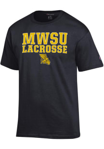 Champion Missouri Western Griffons Black Stacked lacrosse Short Sleeve T Shirt