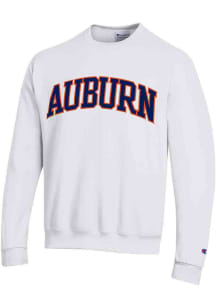 Champion Auburn Tigers Mens White Arch Name Long Sleeve Crew Sweatshirt