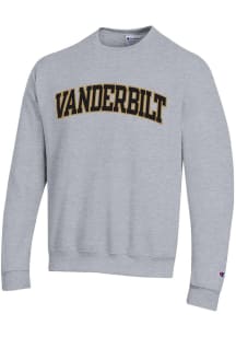 Champion Vanderbilt Commodores Mens Grey Arch Name Long Sleeve Crew Sweatshirt