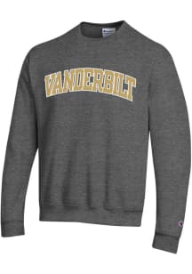 Champion Vanderbilt Commodores Mens Charcoal Arch Name Long Sleeve Crew Sweatshirt