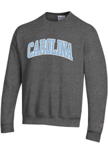 Champion North Carolina Tar Heels Mens Charcoal Arch Name Long Sleeve Crew Sweatshirt
