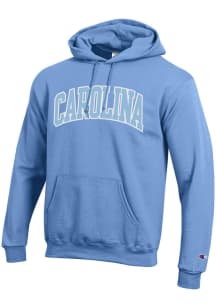 Champion North Carolina Tar Heels Mens Light Blue Arch Name Long Sleeve Hoodie