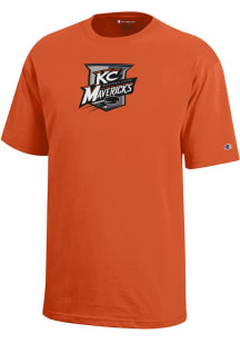 Champion Kansas City Mavericks Youth Orange Shield Short Sleeve T-Shirt