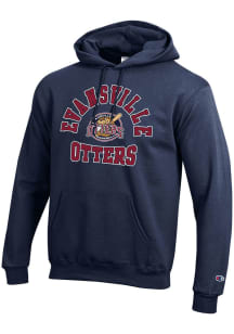 Champion Evansville Otters Mens Navy Blue Arch Name Long Sleeve Hoodie