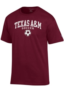 Champion Texas A&amp;M Aggies Maroon Soccer Short Sleeve T Shirt