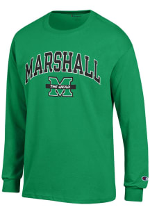 Champion Marshall Thundering Herd Kelly Green Arch Mascot Long Sleeve T Shirt