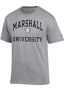 Champion Marshall Thundering Herd Grey Number 1 Design Short Sleeve T Shirt
