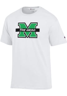 Champion Marshall Thundering Herd White Primary Logo Short Sleeve T Shirt