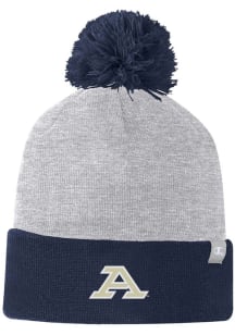 Champion Akron Zips Grey Two Color Cuffed Beanie Pom Mens Knit Hat