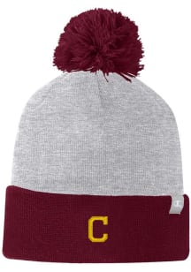 Champion Central Michigan Chippewas Grey Two Color Cuffed Beanie Pom Mens Knit Hat
