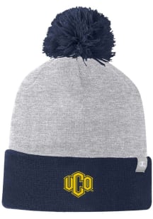 Champion Central Oklahoma Bronchos Grey Two Color Cuffed Beanie Pom Mens Knit Hat