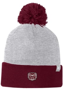 Champion Missouri State Bears Grey Two Color Cuffed Beanie Pom Mens Knit Hat