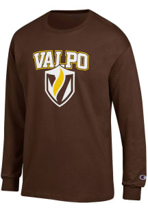 Champion Valparaiso Beacons Brown Arch Mascot Long Sleeve T Shirt