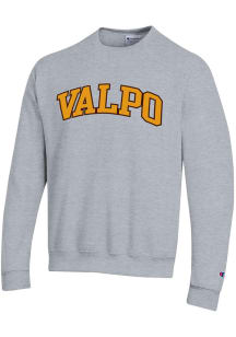 Champion Valparaiso Beacons Mens Grey Arch Name Long Sleeve Crew Sweatshirt
