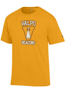 Champion Valparaiso Beacons Gold Number 1 Design Short Sleeve T Shirt
