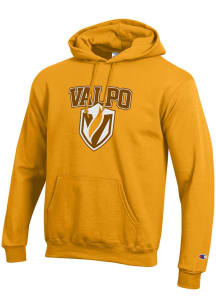 Champion Valparaiso Beacons Mens Gold Primary Logo Long Sleeve Hoodie