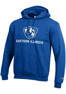 Champion Eastern Illinois Panthers Mens Blue Arch Mascot Long Sleeve Hoodie