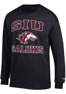 Champion Southern Illinois Salukis Black Number 1 Design Long Sleeve T Shirt