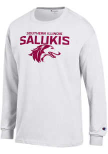 Champion Southern Illinois Salukis White Primary Logo Long Sleeve T Shirt