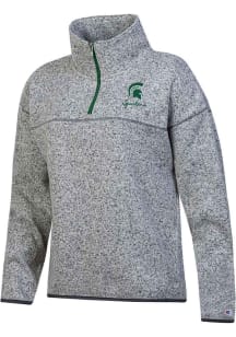 Womens Michigan State Spartans Grey Champion Arctic Qtr Zip