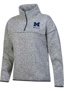 Champion Michigan Wolverines Womens Grey Arctic Qtr Zip