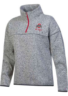 Womens Ohio State Buckeyes Grey Champion Arctic Design Qtr Zip