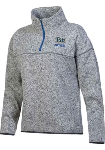 Womens Pitt Panthers Grey Champion Arctic Qtr Zip