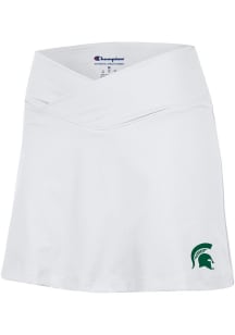 Womens Michigan State Spartans White Champion Fitted Skort Skirt