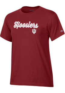 Indiana Hoosiers Crimson Champion Glitter Short Sleeve T-Shirt