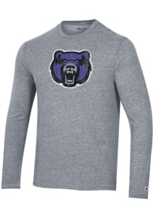 Champion Central Arkansas Bears Grey Vintage Logo Triblend Long Sleeve Fashion T Shirt