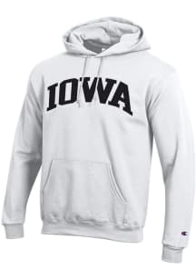 Champion Iowa Hawkeyes Mens White Arch Name Long Sleeve Hoodie