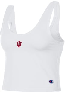 Champion Indiana Hoosiers Womens White Scoop Crop Tank Top