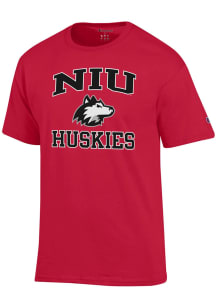 Champion Northern Illinois Huskies Red Number 1 Design Short Sleeve T Shirt