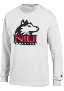 Champion Northern Illinois Huskies White Primary Logo Long Sleeve T Shirt