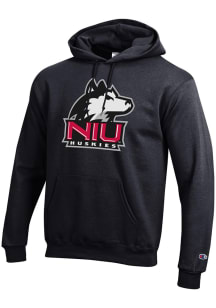 Champion Northern Illinois Huskies Mens Black Primary Logo Long Sleeve Hoodie