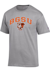 Champion Bowling Green Falcons Grey Arch Mascot Short Sleeve T Shirt
