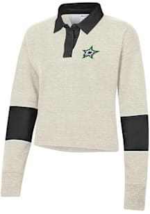 Champion Dallas Stars Womens Oatmeal Super Fan Collared Crew Sweatshirt