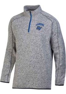 Champion Grand Valley State Lakers Mens Grey Stadium Artic Fleece Long Sleeve Qtr Zip Pullover