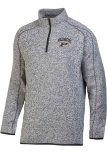 Mens Purdue Boilermakers Grey Champion Stadium Artic Fleece Qtr Zip Pullover