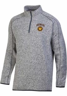 Mens Western Michigan Broncos Grey Champion Stadium Artic Fleece Qtr Zip Pullover