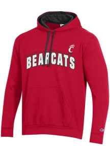 Mens Cincinnati Bearcats Red Champion Stadium Fleece Hooded Sweatshirt