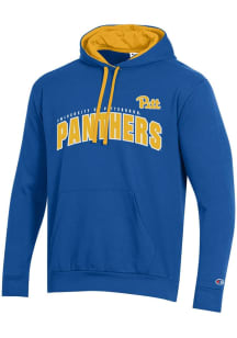 Mens Pitt Panthers Blue Champion Stadium Fleece Hooded Sweatshirt