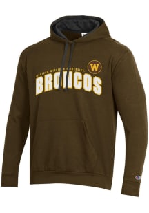 Mens Western Michigan Broncos Brown Champion Stadium Fleece Hooded Sweatshirt