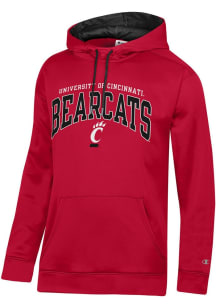 Mens Cincinnati Bearcats Red Champion Stadium Fleece Mesh Lining Long Sleeve Hoodie