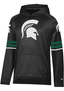 Mens Michigan State Spartans Black Champion Stadium Jersey Look Long Sleeve Hoodie