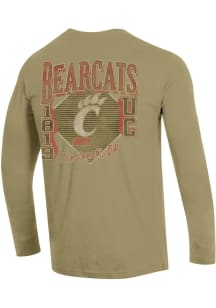 Mens Cincinnati Bearcats Tan Champion Stadium Three Hits Tee