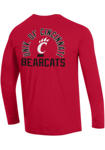 Mens Cincinnati Bearcats Red Champion Stadium Three Hits Tee